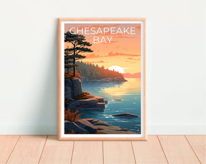 Chesapeake Bay Reiseposter, Virginia Wandkunst, Delaware Druck, Chesapeake Bay Poster, Maryland Poster, Chesapeake Bay Art
