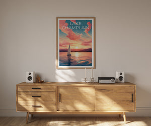 Lake Champlain Poster, New York Wandkunst, Vermont Druck, Quebec Poster, Lake Champlain Poster, See Poster, Lake Champlain Druck