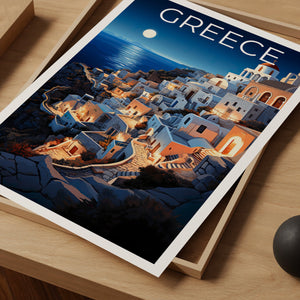 Affiche de voyage sur la Grèce, Art mural sur la Grèce, Impression sur la Grèce, Affiche sur la Grèce, Impression sur les îles grecques, Art sur la Grèce