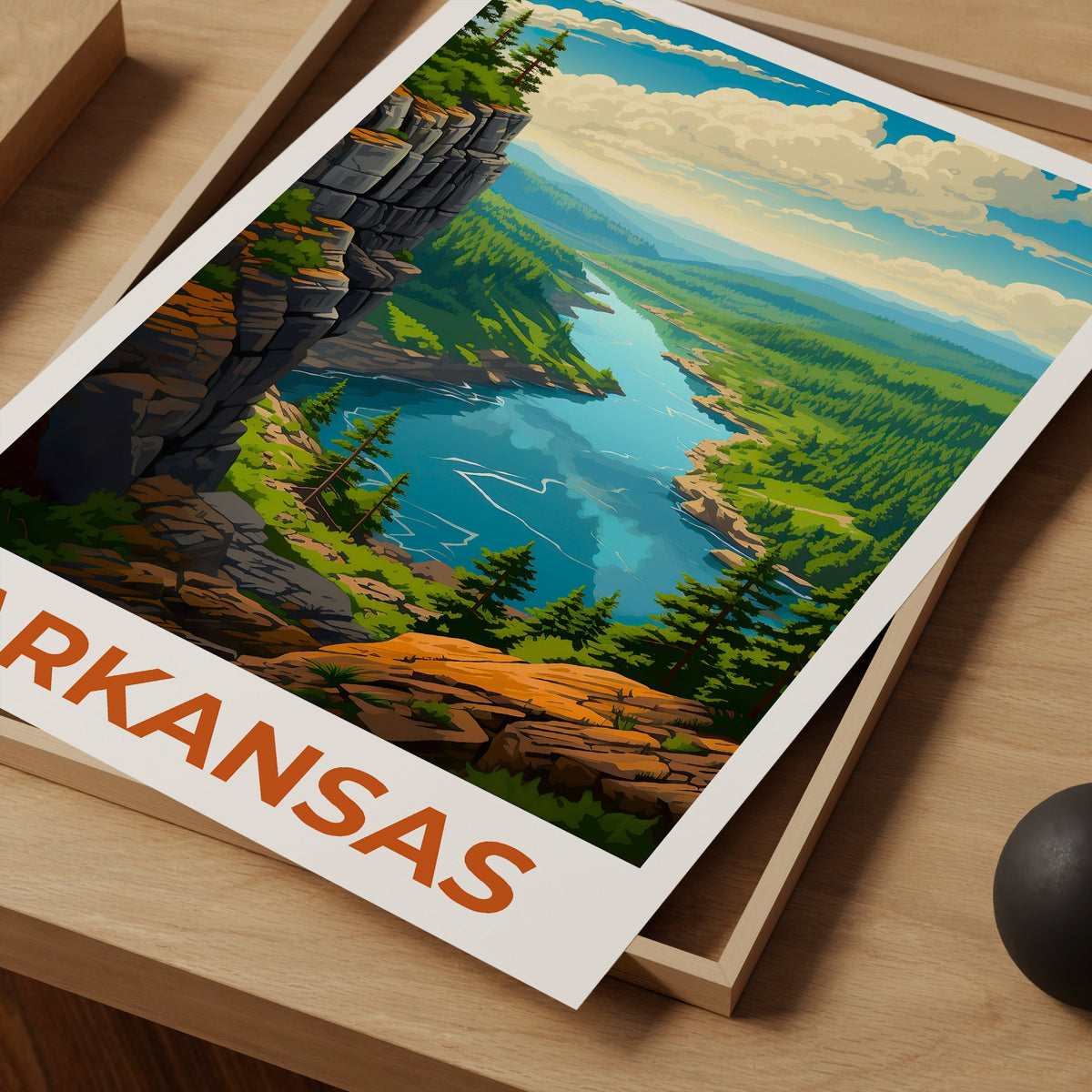 Arkansas Poster, Arkansas Druck, Ozarks Poster, Wald Druck, Arkansas Reise Poster, Cliff Art, Arkansas Kunst
