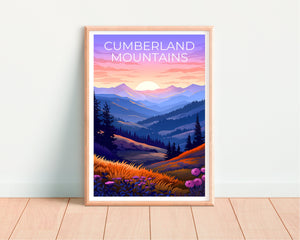 Cumberland Mountains Poster, Cumberland Mountains Druck, Virginia Poster, Kentucky Druck, Cumberland Reise Poster, Berg Poster