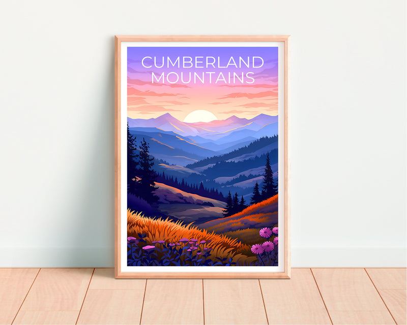 Cumberland Mountains Poster, Cumberland Mountains Druck, Virginia Poster, Kentucky Druck, Cumberland Reise Poster, Berg Poster