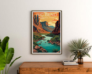 Big Bend National Park Poster – Texas Canyon River Print