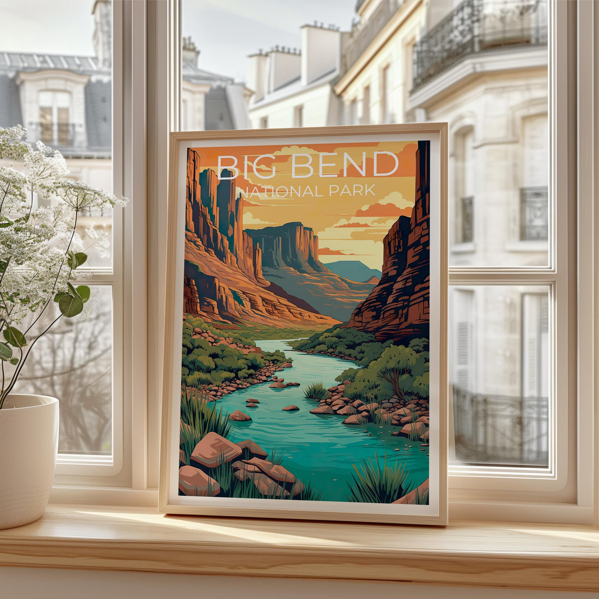 Big Bend National Park Poster – Texas Canyon River Print