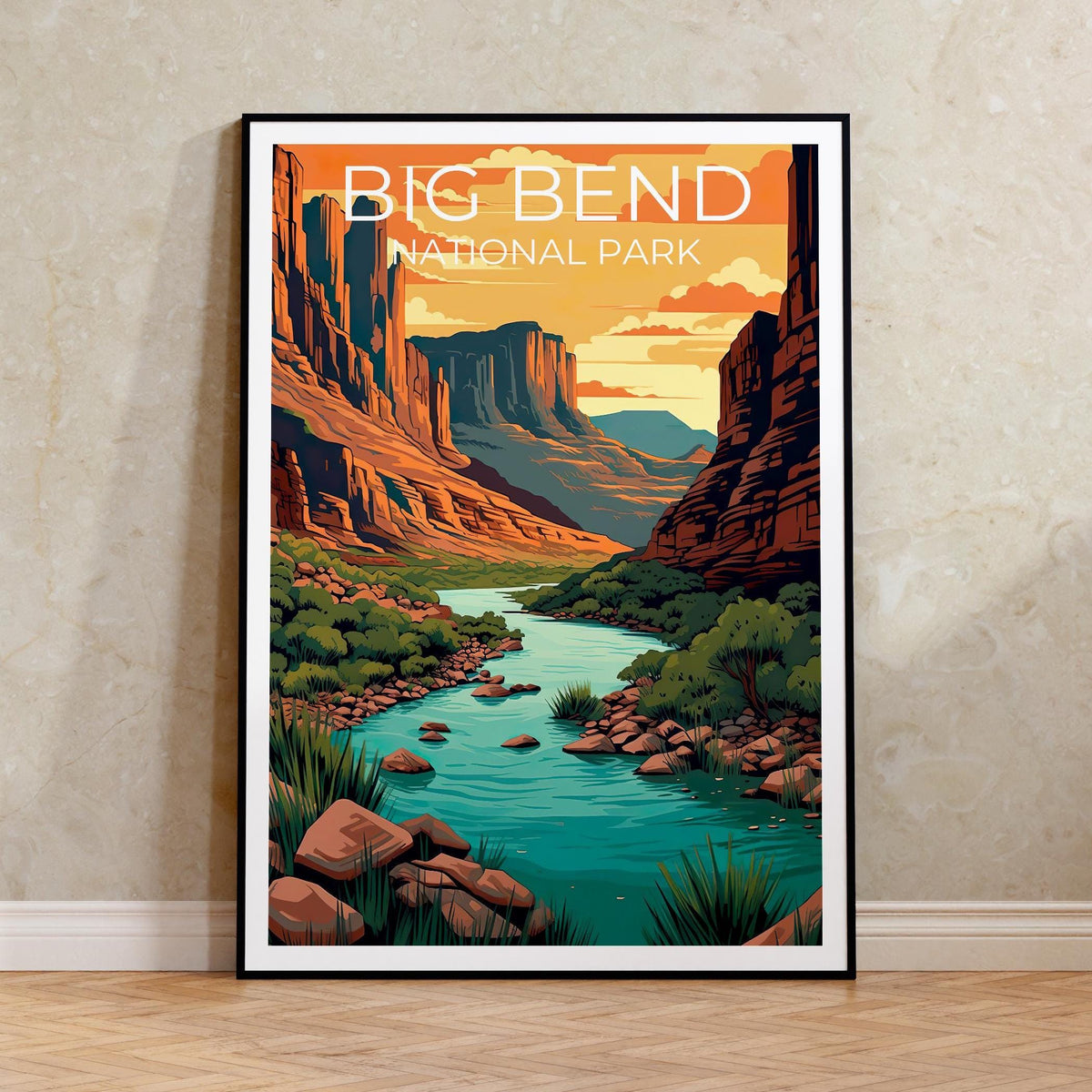 Big Bend National Park Poster – Texas Canyon River Print