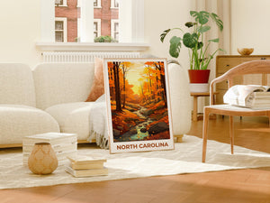 Pisgah National Forest Poster — Autumn Stream Print