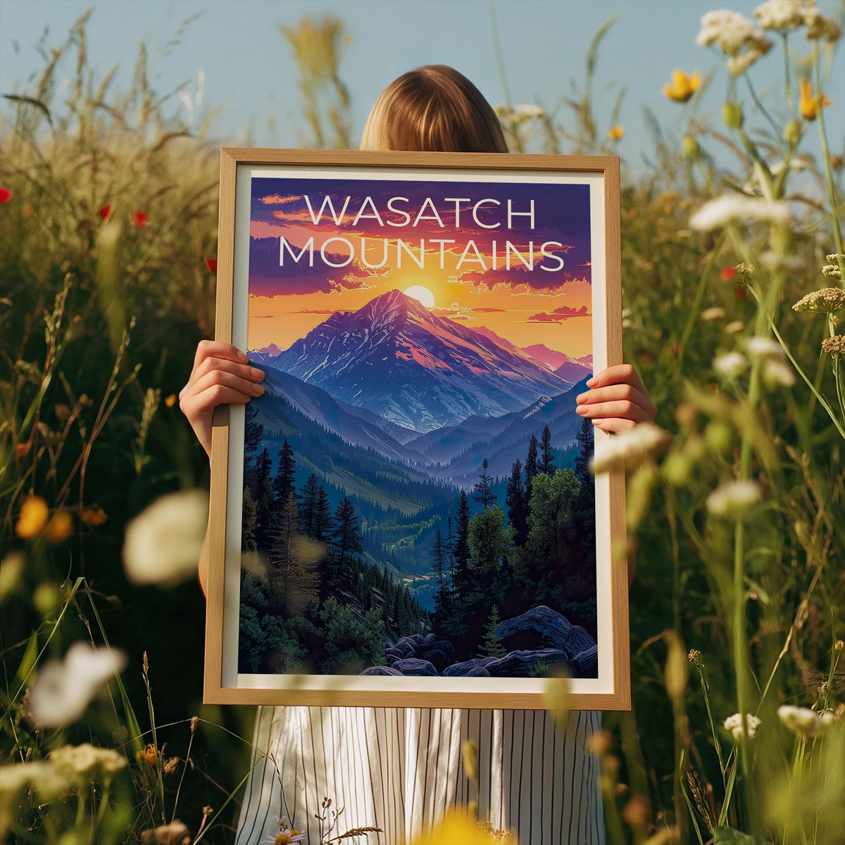 Affiche des montagnes Wasatch, impression Wasatch, affiche de l'Utah, impression de l'Idaho, affiche de voyage Wasatch, art Wasatch, impression des montagnes Wasatch