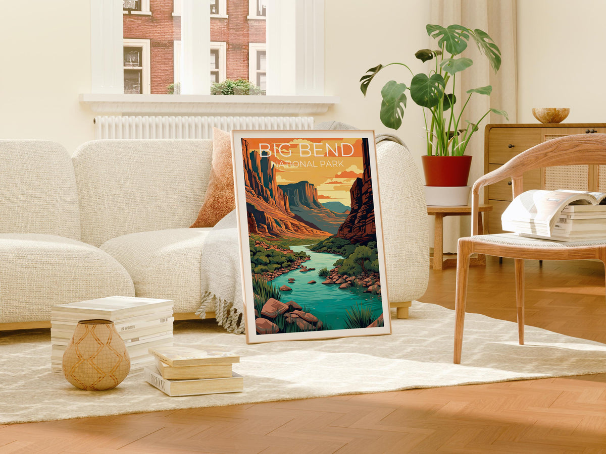 Big Bend National Park Poster – Texas Canyon River Print