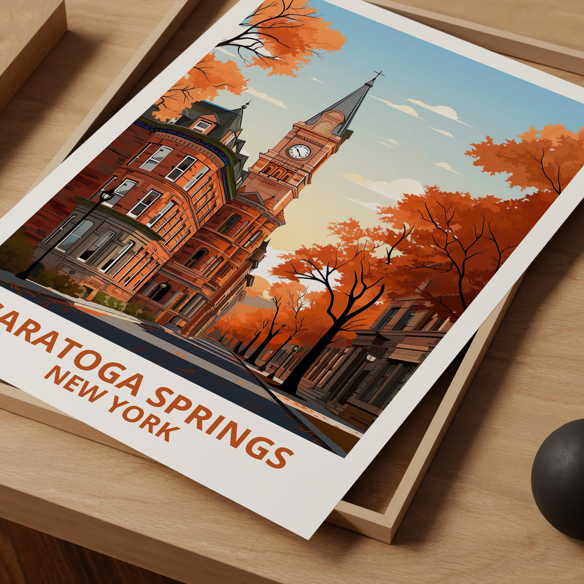 Saratoga Springs New York Poster, Upstate Charm Print