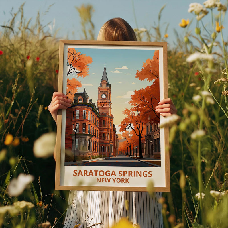 Saratoga Springs New York Poster, Upstate Charm Print