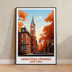 Saratoga Springs New York Poster, Upstate Charm Print