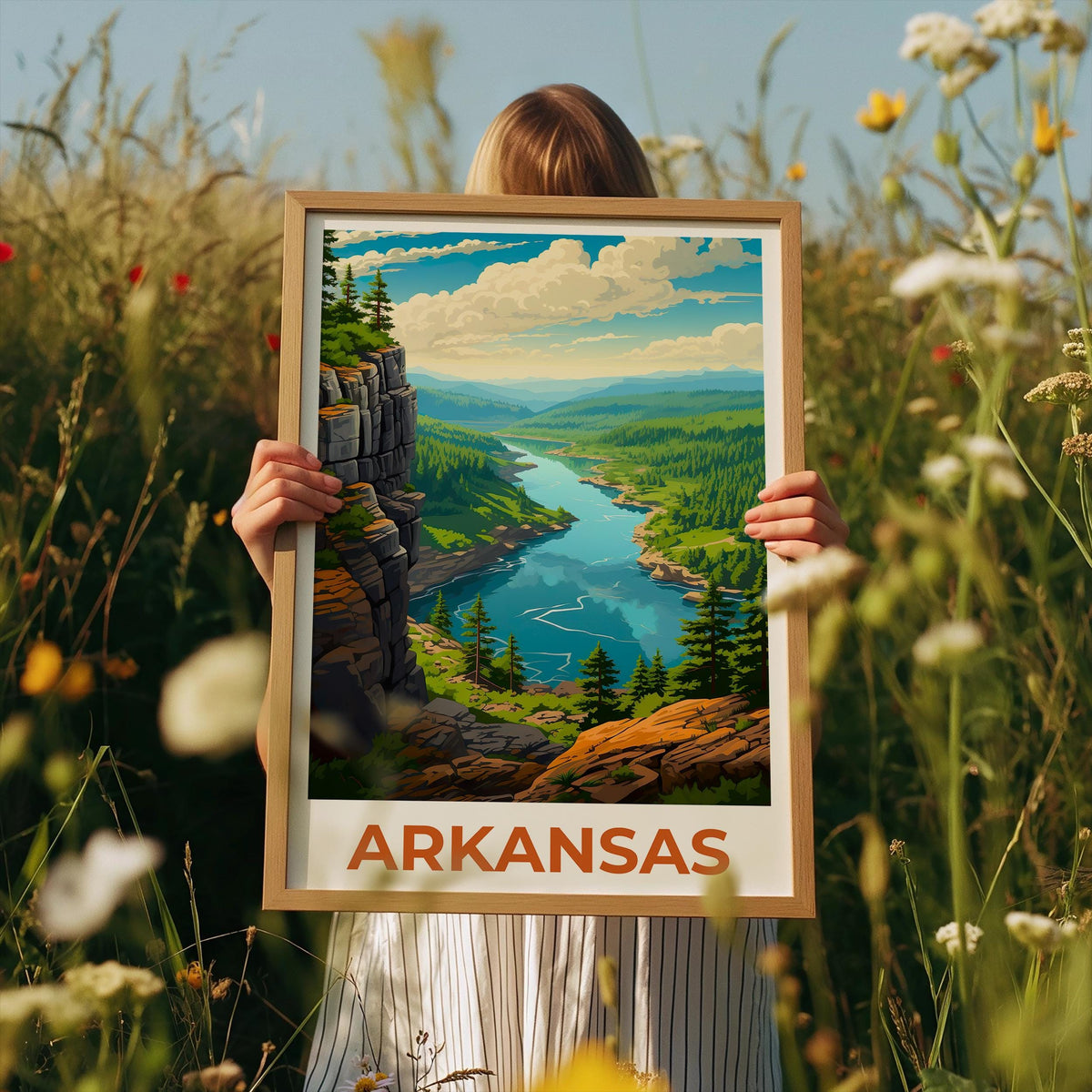 Arkansas Poster, Arkansas Druck, Ozarks Poster, Wald Druck, Arkansas Reise Poster, Cliff Art, Arkansas Kunst