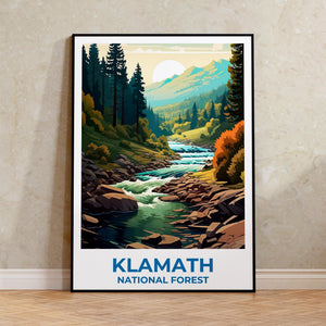 Klamath National Forest California Poster Wilderness Art