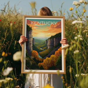 Kentucky Poster: Appalachian River Gorge Sunset Print