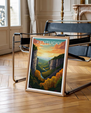 Kentucky Poster: Appalachian River Gorge Sunset Print