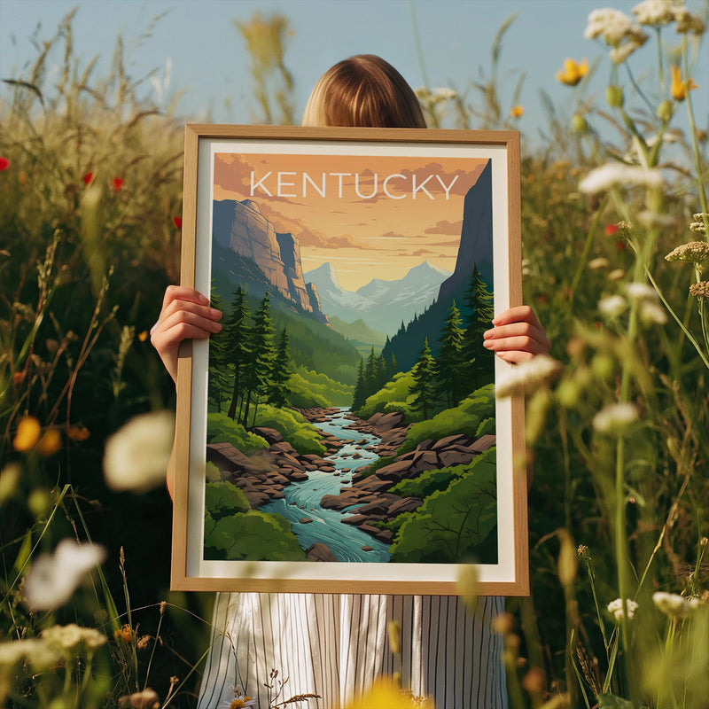 Kentucky Rocky Stream Valley Print - Appalachian Art