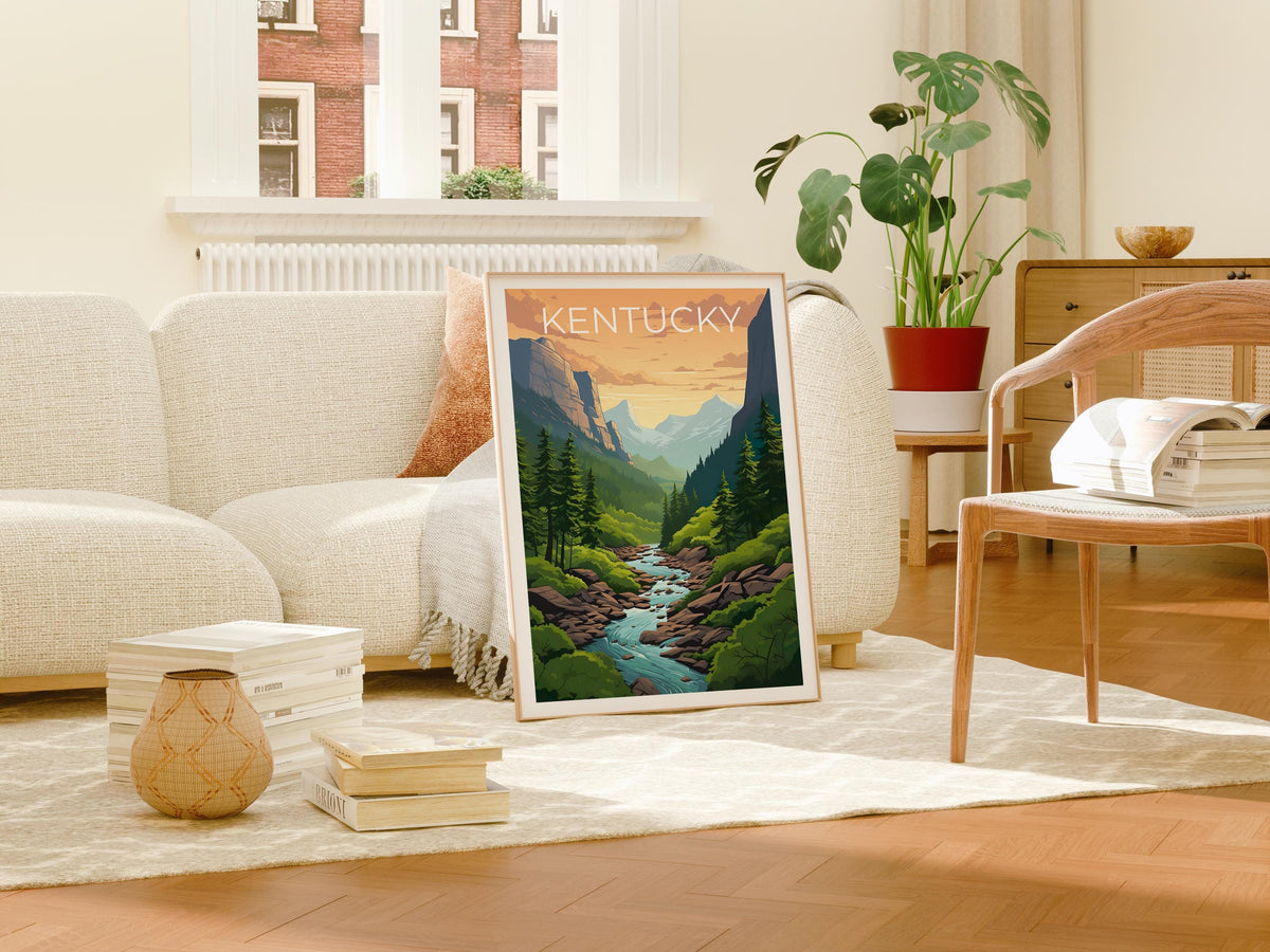 Kentucky Rocky Stream Valley Print - Appalachian Art