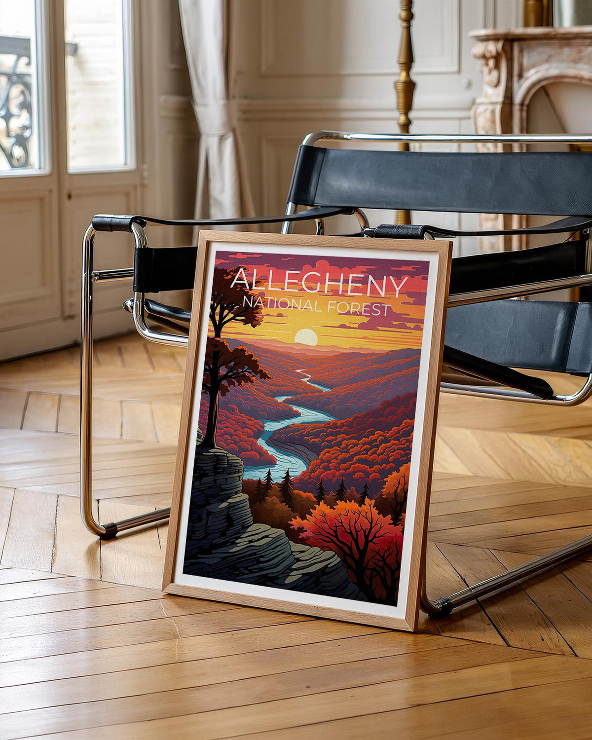 Allegheny National Forest Poster, Pennsylvania Autumn Print