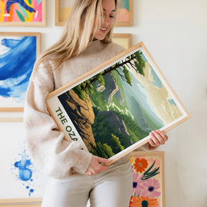 The Ozarks Poster — River Bluff Overlook Arkansas Print