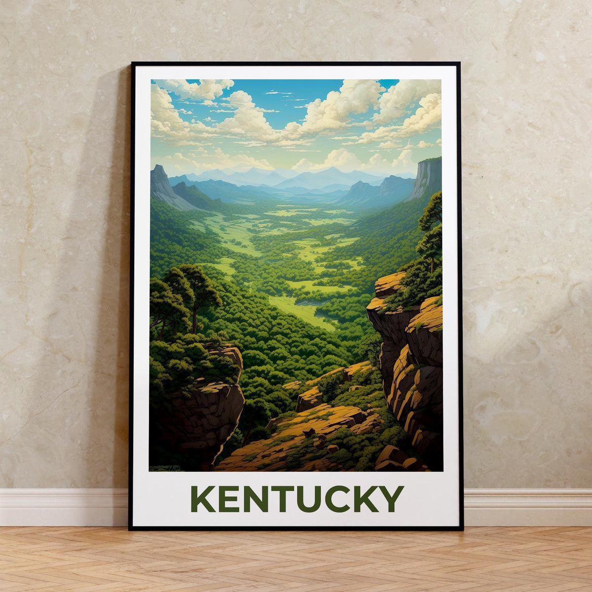 Kentucky Cumberland Poster — Green Valley Overlook Print