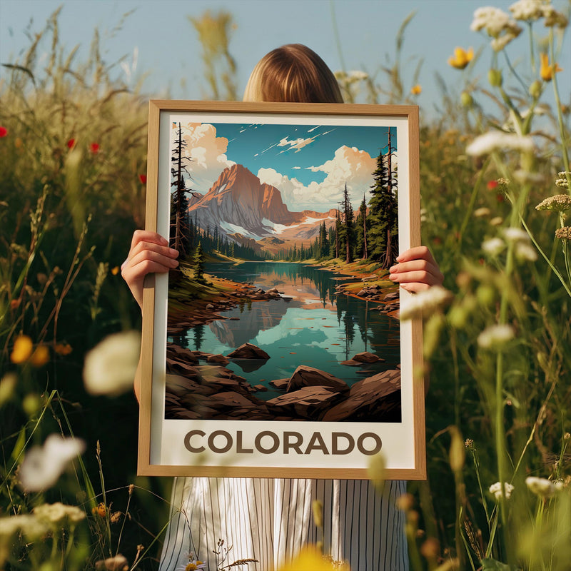 Colorado Alpine Lake Reflection Print - Rockies Art