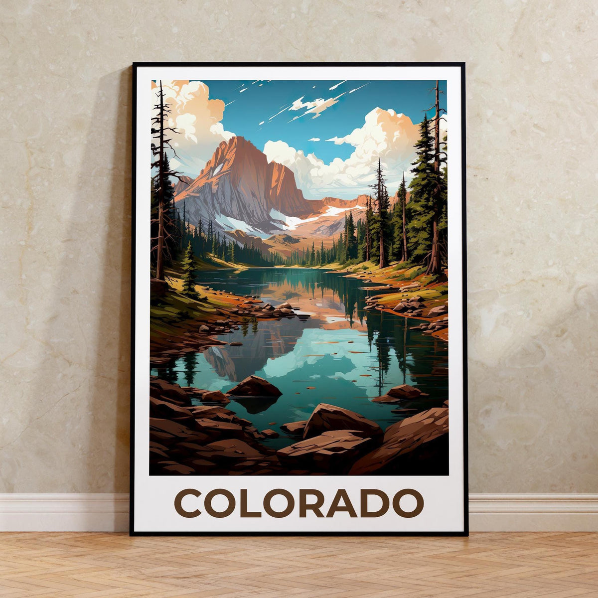Colorado Alpine Lake Reflection Print - Rockies Art