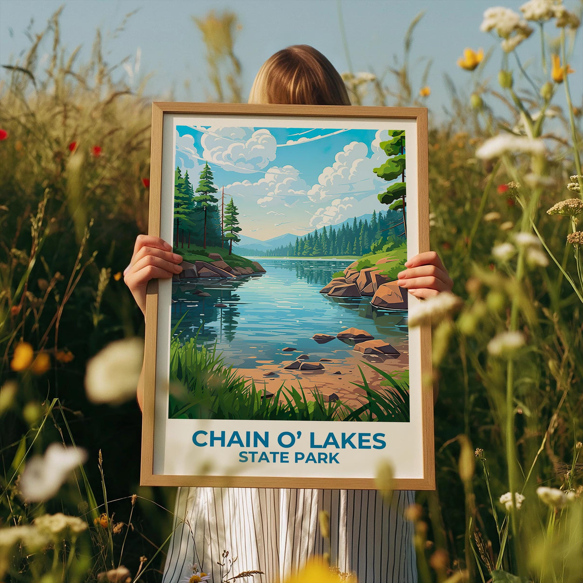 Chain O' Lakes State Park Poster – Pine Lake Shore Art