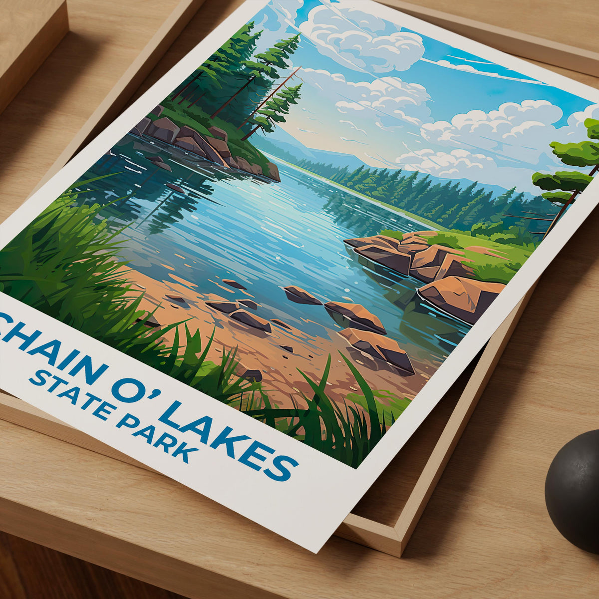 Chain O' Lakes State Park Poster – Pine Lake Shore Art