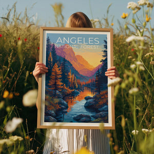 Angeles National Forest Autumn Pines Creek Poster