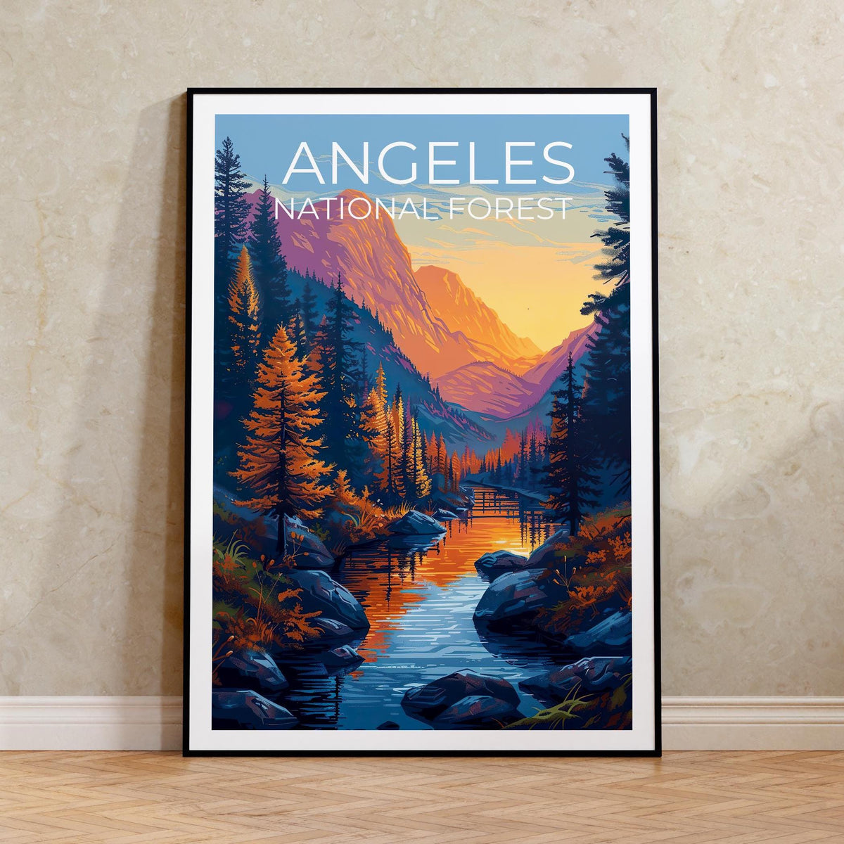Angeles National Forest Autumn Pines Creek Poster