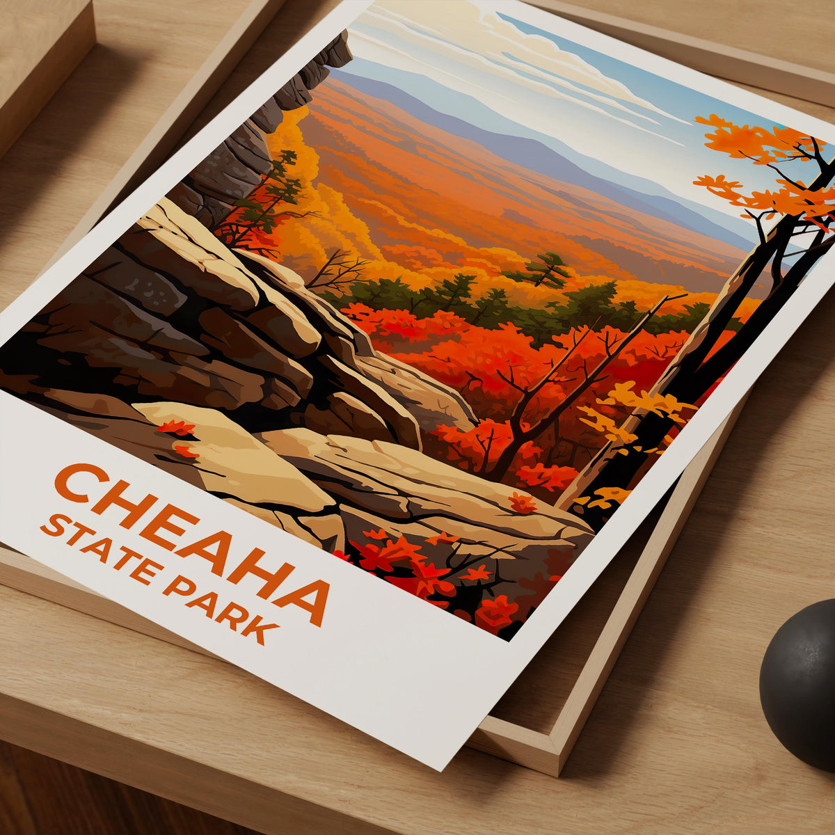 Cheaha State Park Print, Alabama Autumn Overlook Art