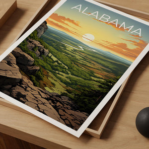 Alabama Cheaha State Park Poster – Sunset Overlook Art