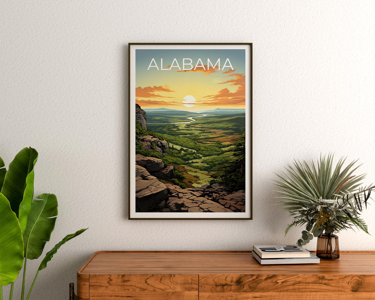 Alabama Cheaha State Park Poster – Sunset Overlook Art