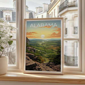 Alabama Cheaha State Park Poster – Sunset Overlook Art