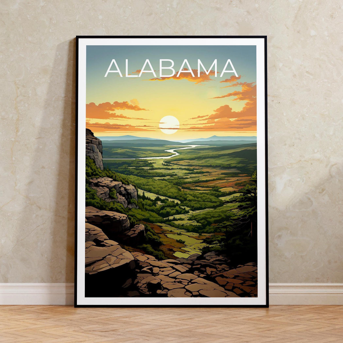 Alabama Cheaha State Park Poster – Sunset Overlook Art