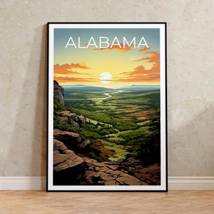 Alabama Cheaha State Park Poster – Sunset Overlook Art