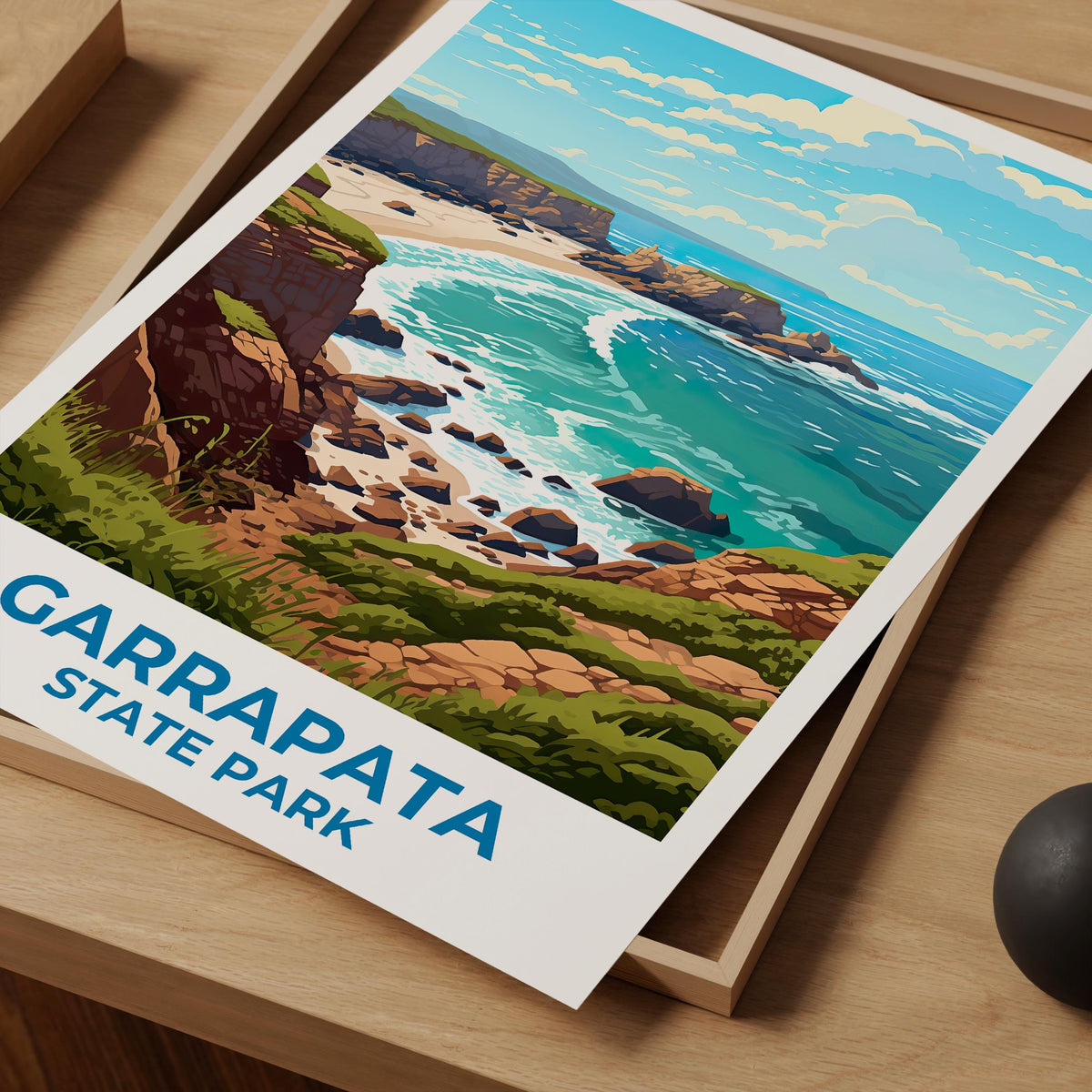 Garrapata State Park Rocky Cove Poster, California Print