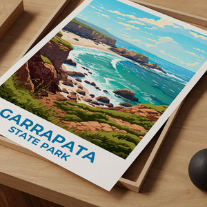 Garrapata State Park Rocky Cove Poster, California Print