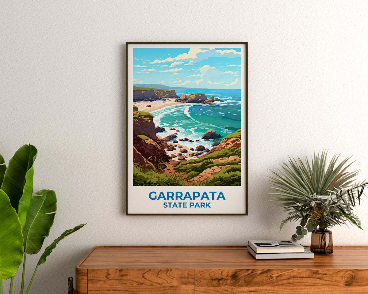 Garrapata State Park Rocky Cove Poster, California Print