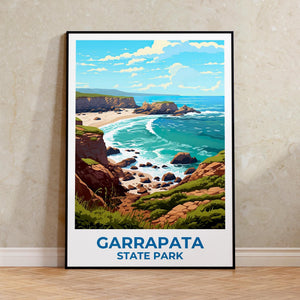 Garrapata State Park Rocky Cove Poster, California Print