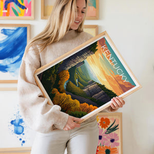 Kentucky Poster: Appalachian River Gorge Sunset Print