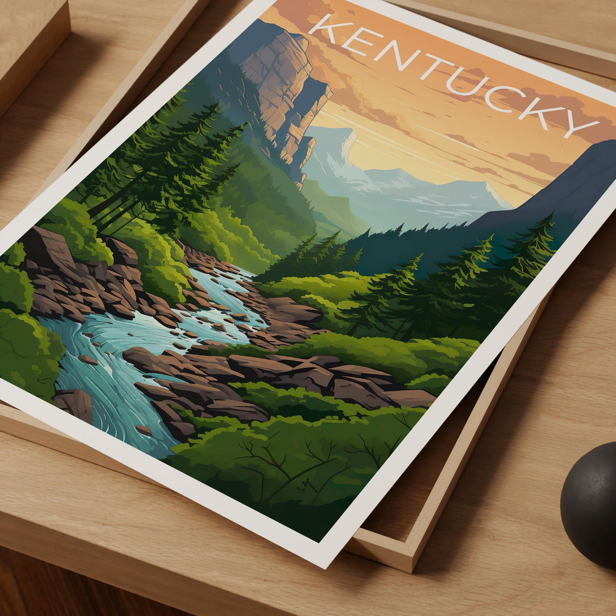 Kentucky Rocky Stream Valley Print - Appalachian Art