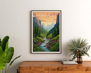 Kentucky Rocky Stream Valley Print - Appalachian Art