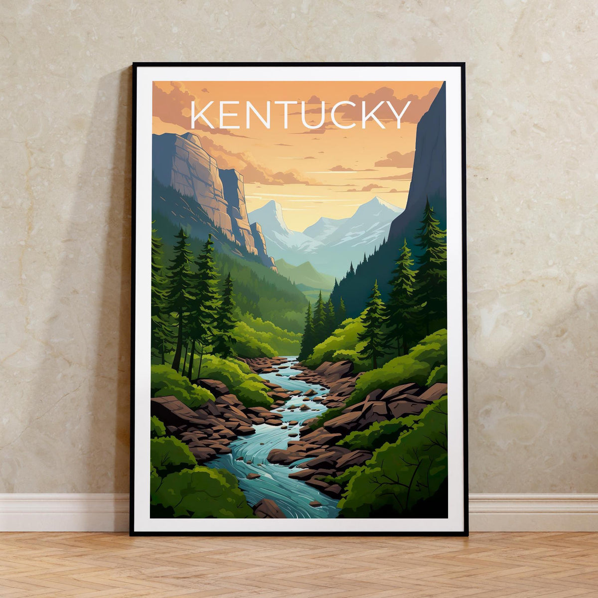 Kentucky Rocky Stream Valley Print - Appalachian Art