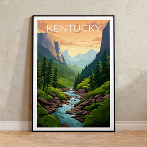 Kentucky Rocky Stream Valley Print - Appalachian Art