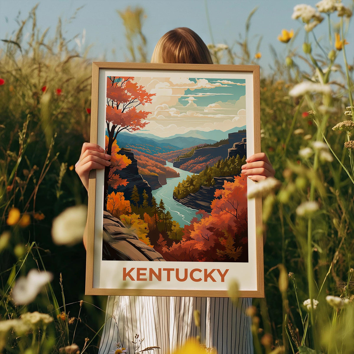 Kentucky Appalachia Poster – Fall River Gorge View
