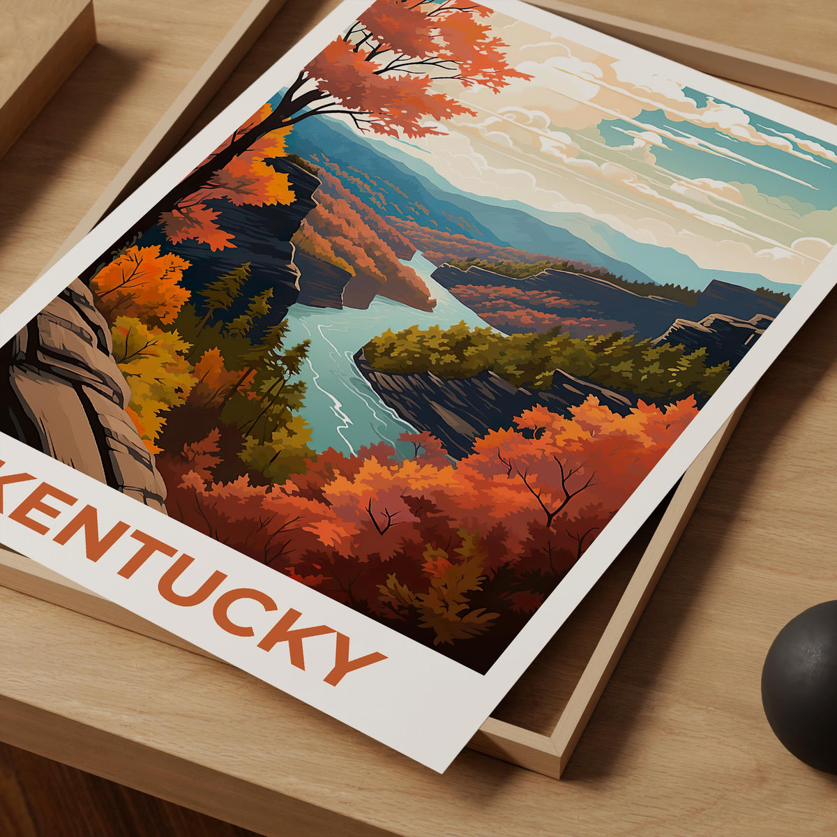 Kentucky Appalachia Poster – Fall River Gorge View