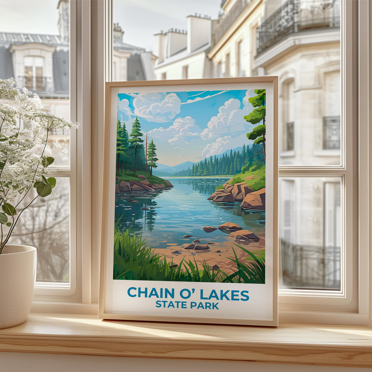 Chain O' Lakes State Park Poster – Pine Lake Shore Art