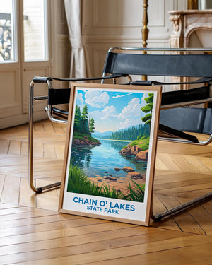 Chain O' Lakes State Park Poster – Pine Lake Shore Art