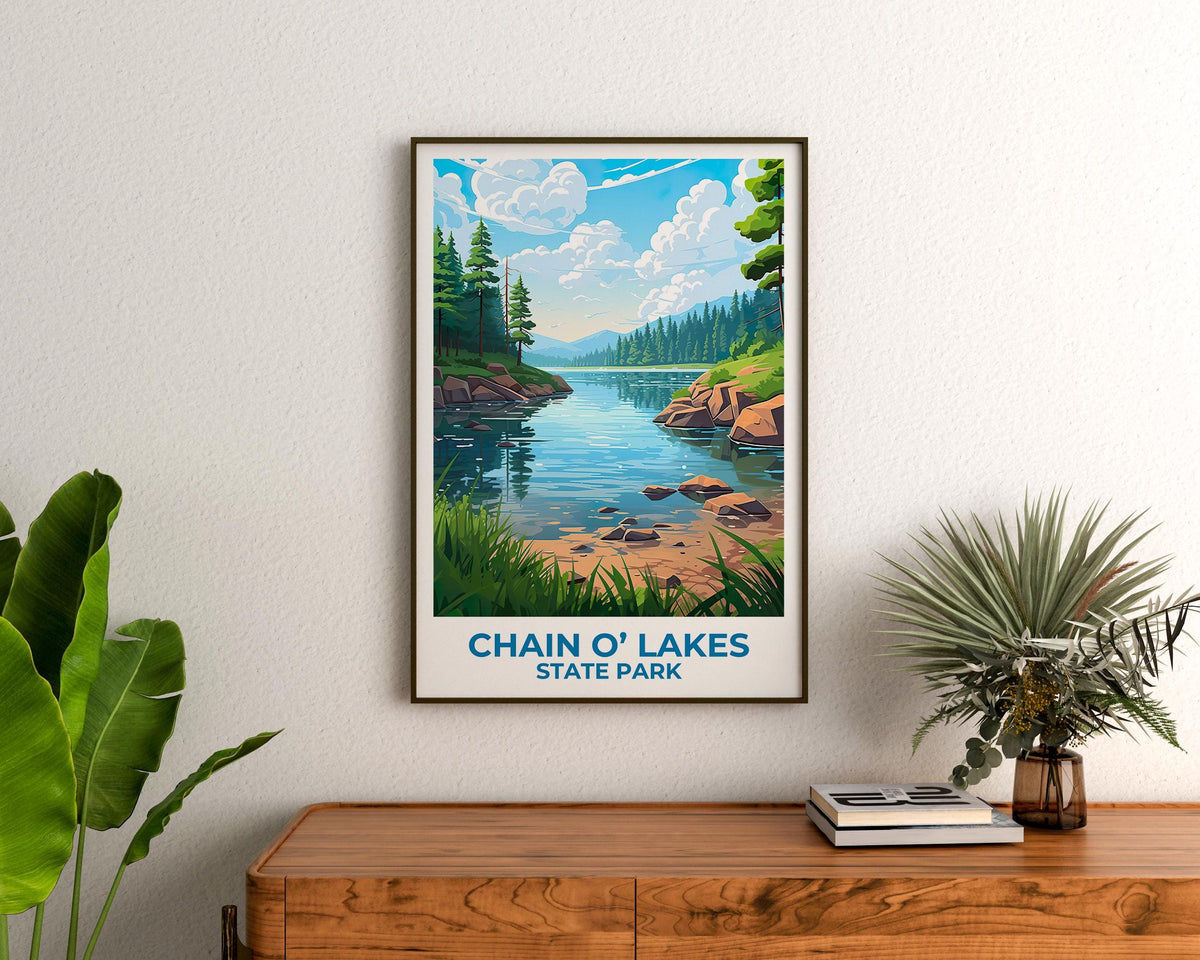 Chain O' Lakes State Park Poster – Pine Lake Shore Art